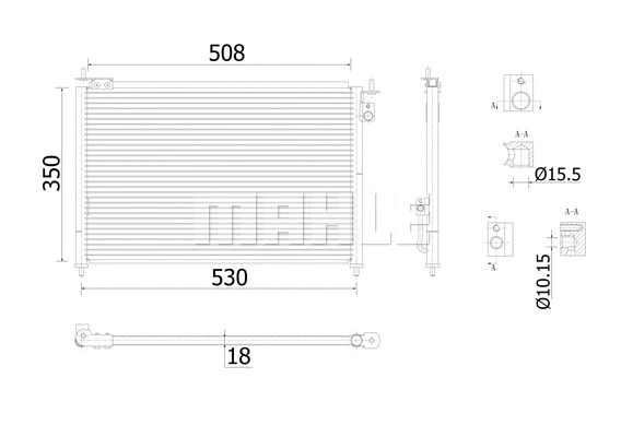 AC 910 000S KNECHT/MAHLE Конденсатор, кондиционер (фото 1)