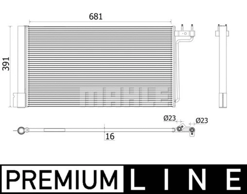 AC 941 000P KNECHT/MAHLE Конденсатор, кондиционер (фото 1)