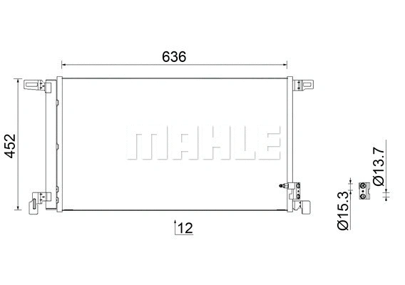 AC 952 000S KNECHT/MAHLE Конденсатор, кондиционер (фото 1)