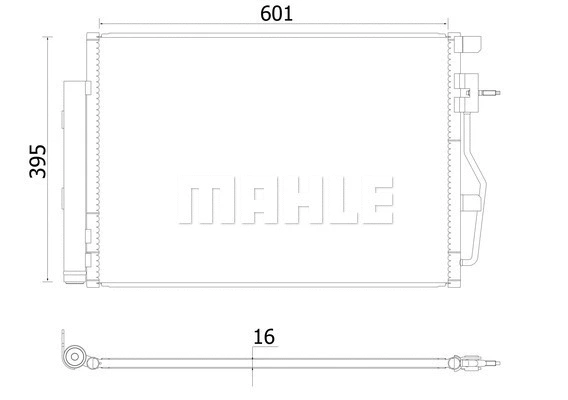 AC 958 000S KNECHT/MAHLE Конденсатор, кондиционер (фото 1)