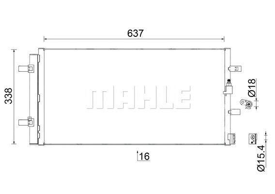 AC 961 000S KNECHT/MAHLE Конденсатор, кондиционер (фото 2)