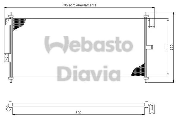 82D0225476A WEBASTO Конденсатор, кондиционер (фото 1)