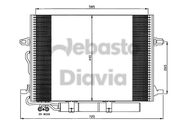 82D0225503A WEBASTO Конденсатор, кондиционер (фото 1)