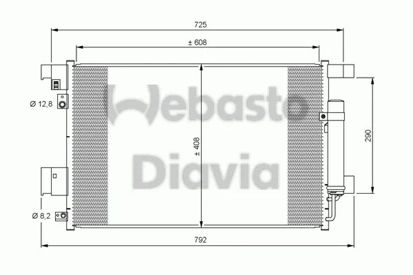 82D0225648A WEBASTO Конденсатор, кондиционер (фото 1)