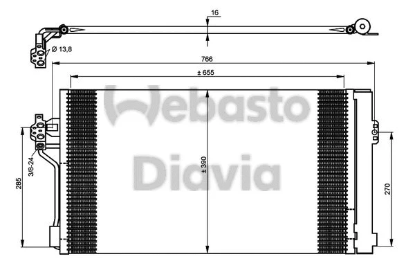 82D0226179MA WEBASTO Конденсатор, кондиционер (фото 1)