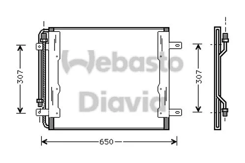 82D0226215MA WEBASTO Конденсатор, кондиционер (фото 1)