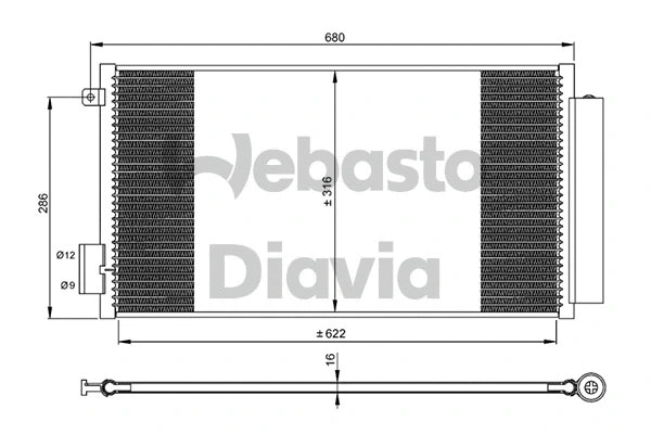 82D0226297MA WEBASTO Конденсатор, кондиционер (фото 1)