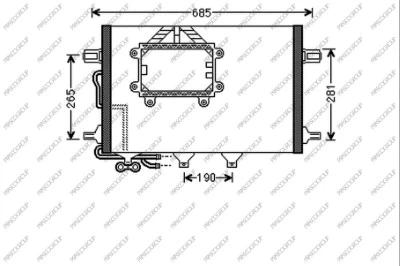 ME660C002 PRASCO Конденсатор, кондиционер (фото 1)