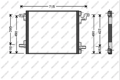 ME820C001 PRASCO Конденсатор, кондиционер (фото 1)