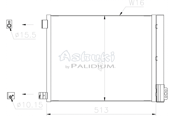 N658-01 ASHUKI by Palidium Конденсатор, кондиционер (фото 1)