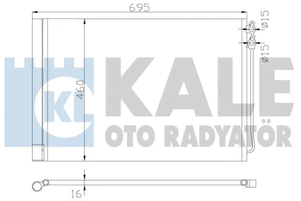 342415 KALE OTO RADYATÖR Конденсатор, кондиционер (фото 1)