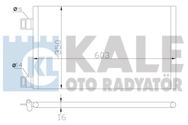 342550 KALE OTO RADYATÖR Конденсатор, кондиционер (фото 1)