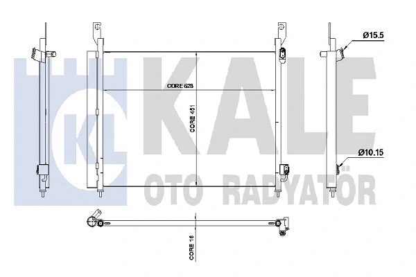 342575 KALE OTO RADYATÖR Конденсатор, кондиционер (фото 1)