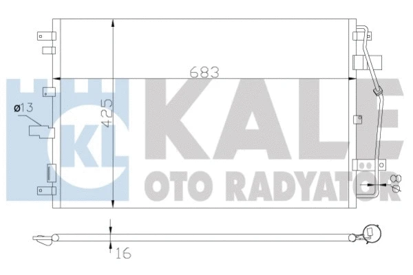 342650 KALE OTO RADYATÖR Конденсатор, кондиционер (фото 1)