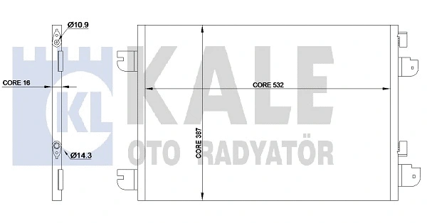 342830 KALE OTO RADYATÖR Конденсатор, кондиционер (фото 1)