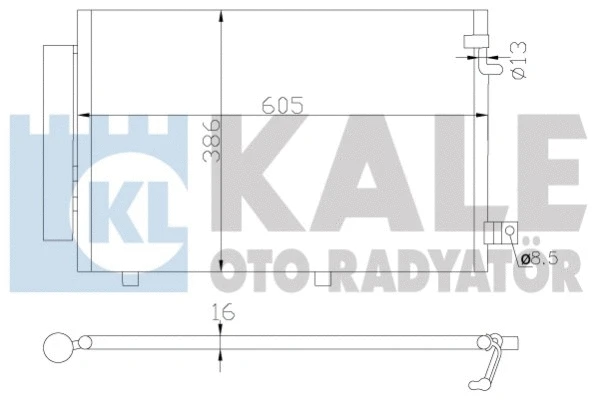 342860 KALE OTO RADYATÖR Конденсатор, кондиционер (фото 1)