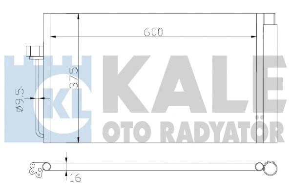 343070 KALE OTO RADYATÖR Конденсатор, кондиционер (фото 1)