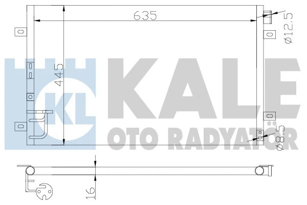 343115 KALE OTO RADYATÖR Конденсатор, кондиционер (фото 1)