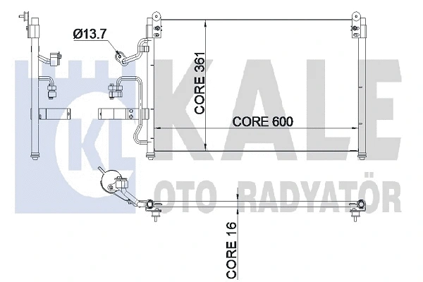 345190 KALE OTO RADYATÖR Конденсатор, кондиционер (фото 1)