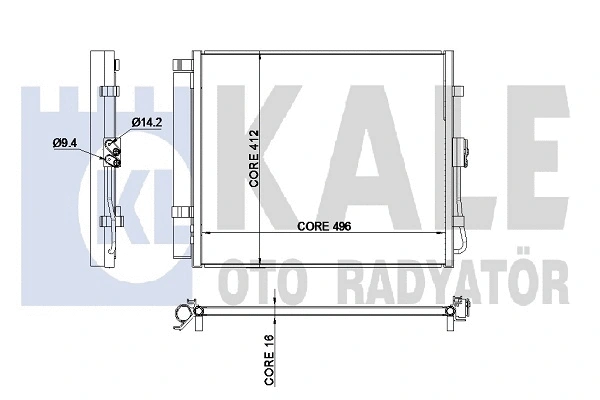 345240 KALE OTO RADYATÖR Конденсатор, кондиционер (фото 1)