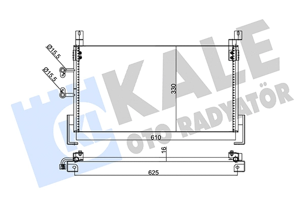 345650 KALE OTO RADYATÖR Конденсатор, кондиционер (фото 1)