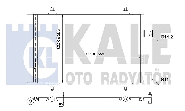 345665 KALE OTO RADYATÖR Конденсатор, кондиционер (фото 1)