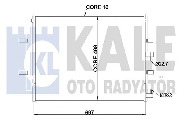 345695 KALE OTO RADYATÖR Конденсатор, кондиционер (фото 1)