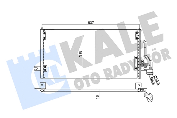 345765 KALE OTO RADYATÖR Конденсатор, кондиционер (фото 1)