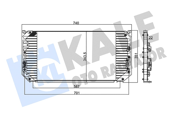345820 KALE OTO RADYATÖR Конденсатор, кондиционер (фото 1)