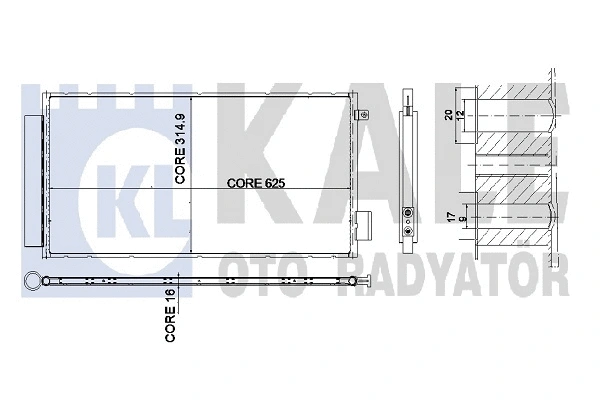 347285 KALE OTO RADYATÖR Конденсатор, кондиционер (фото 1)