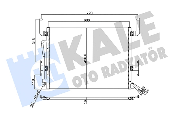 350305 KALE OTO RADYATÖR Конденсатор, кондиционер (фото 1)