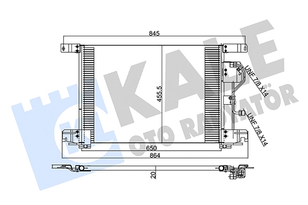 350420 KALE OTO RADYATÖR Конденсатор, кондиционер (фото 1)