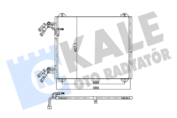 352615 KALE OTO RADYATÖR Конденсатор, кондиционер (фото 1)