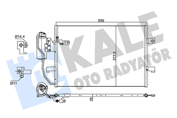 353050 KALE OTO RADYATÖR Конденсатор, кондиционер (фото 1)