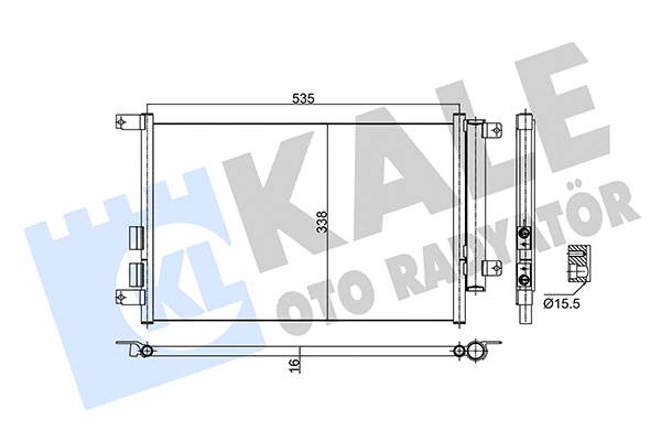 353060 KALE OTO RADYATÖR Конденсатор, кондиционер (фото 1)
