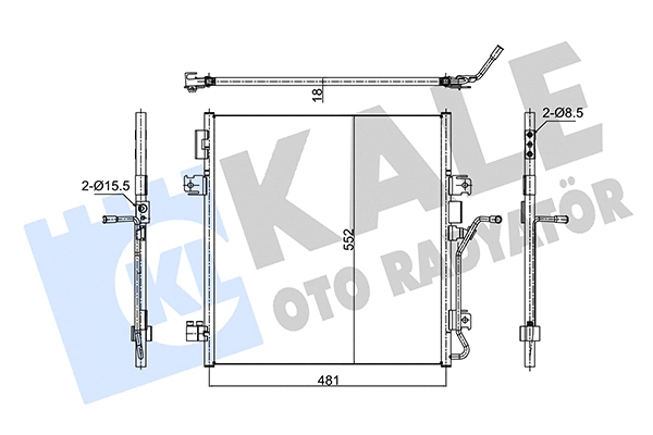 353110 KALE OTO RADYATÖR Конденсатор, кондиционер (фото 1)