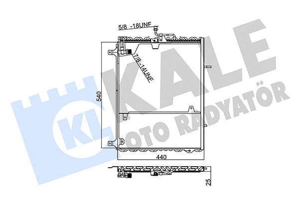 354065 KALE OTO RADYATÖR Конденсатор, кондиционер (фото 1)