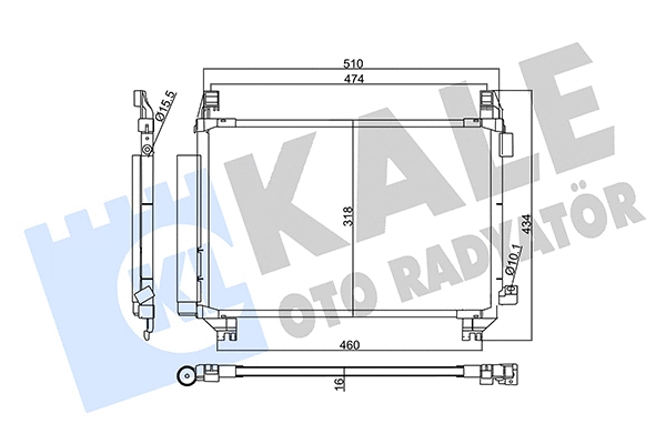 357805 KALE OTO RADYATÖR Конденсатор, кондиционер (фото 1)