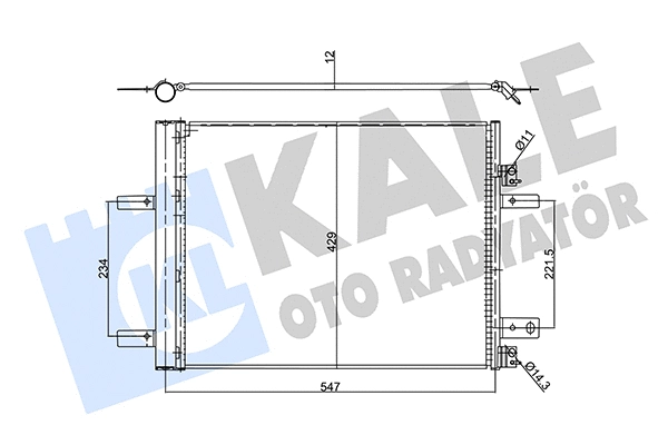 358080 KALE OTO RADYATÖR Конденсатор, кондиционер (фото 1)