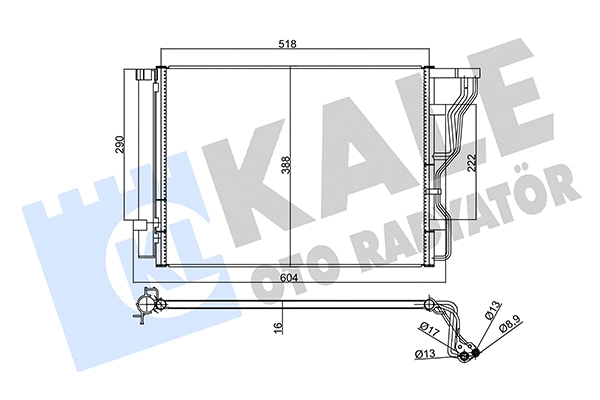 358730 KALE OTO RADYATÖR Конденсатор, кондиционер (фото 1)