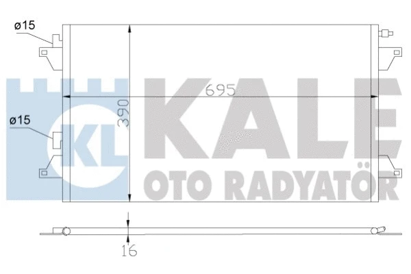 382500 KALE OTO RADYATÖR Конденсатор, кондиционер (фото 1)