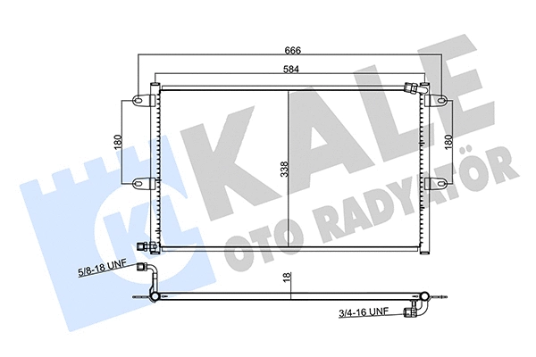 382505 KALE OTO RADYATÖR Конденсатор, кондиционер (фото 1)