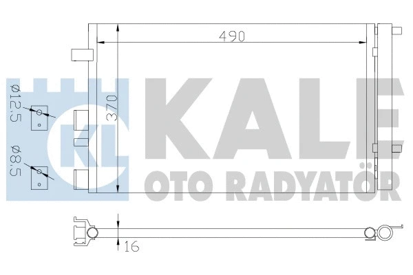 386500 KALE OTO RADYATÖR Конденсатор, кондиционер (фото 1)