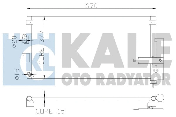 386900 KALE OTO RADYATÖR Конденсатор, кондиционер (фото 1)