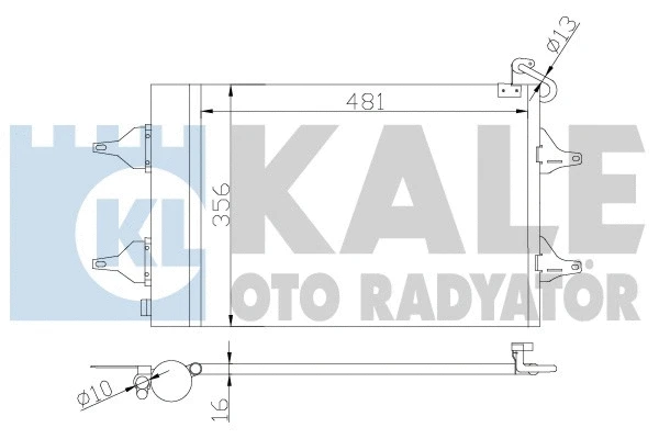 390700 KALE OTO RADYATÖR Конденсатор, кондиционер (фото 1)