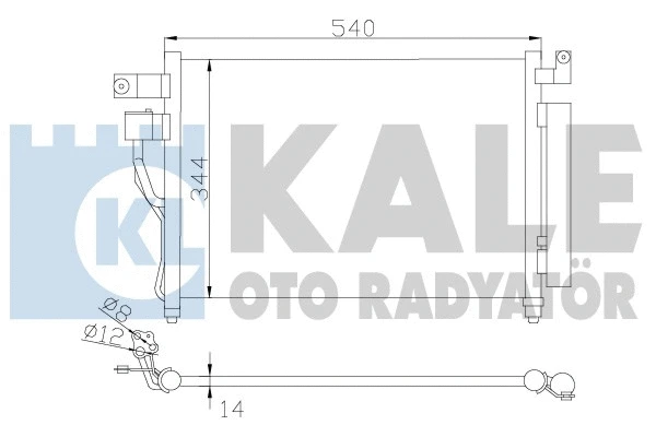 391400 KALE OTO RADYATÖR Конденсатор, кондиционер (фото 1)