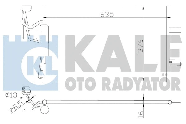 392200 KALE OTO RADYATÖR Конденсатор, кондиционер (фото 1)