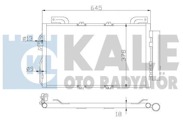 392900 KALE OTO RADYATÖR Конденсатор, кондиционер (фото 1)