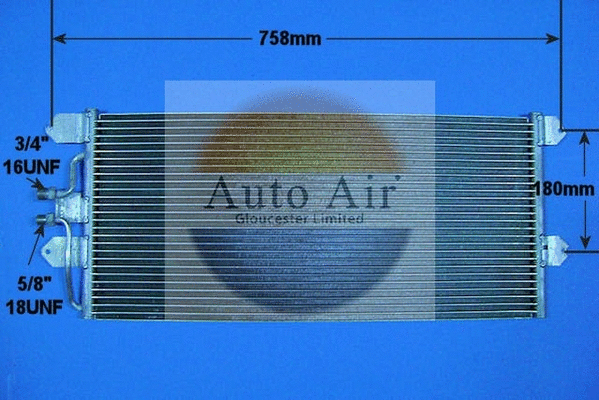 16-1030 AUTO AIR GLOUCESTER Конденсатор, кондиционер (фото 1)