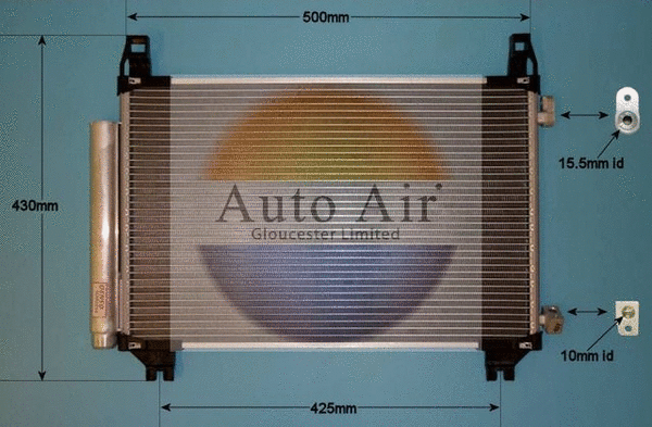 16-1990 AUTO AIR GLOUCESTER Конденсатор, кондиционер (фото 1)
